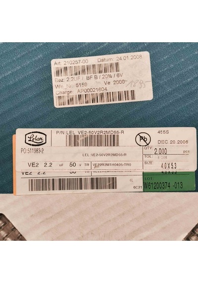 Ve2-50v2r2md55-r 2.2mf 50v Smd Kondansatör 100 Adet