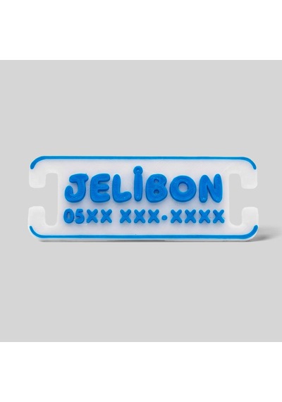 Mavi Desenli, Sallanmayan, İsimlikli, Telefon Numarası Yazılı, Kedi Boyun Tasması Safety Click