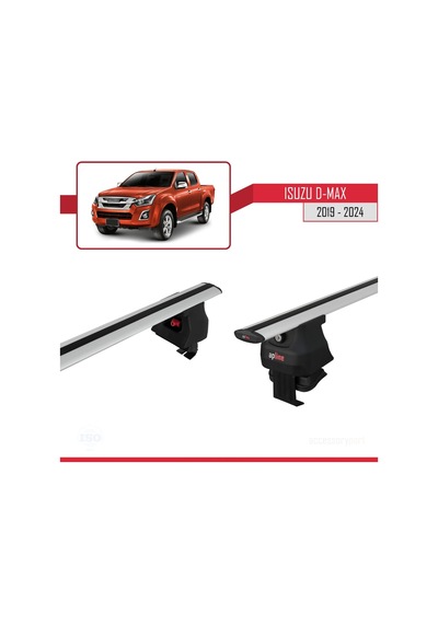 Isuzu D-max 2019 Ve Sonrası İle Uyumlu Ace-4 Ara Atkı Tavan Barı Gri