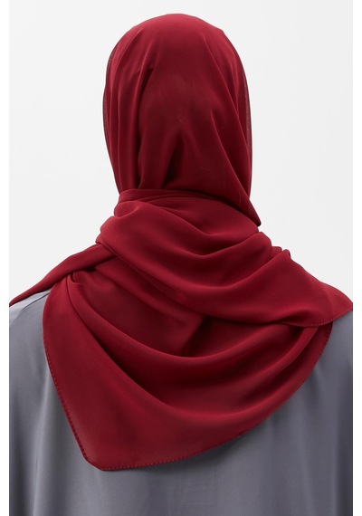 Altobeh Düz Şifon Şal Bordo