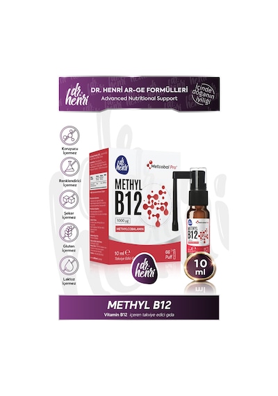 Dr. Henri Methyl B12 içeren Takviye Edici Gıda 10 ML