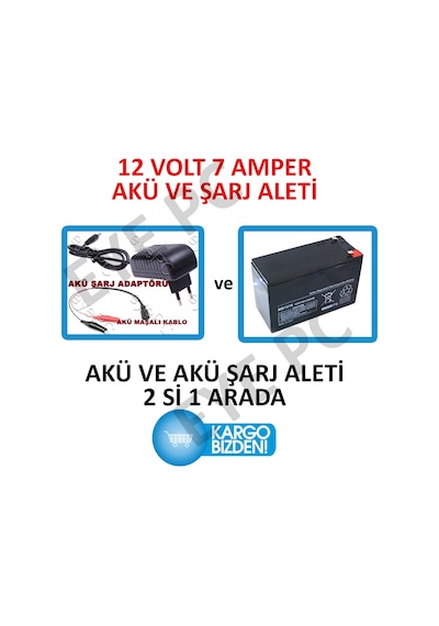 Baby2Go Akülü Araba Uyumlu 12 Volt 7 Amper Akü Şarj Kiti