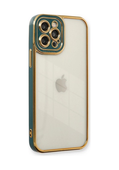 Cosmotex Newface Apple iPhone Uyumlu  12 Pro Max Kılıf Liva Lens Silikon - Yeşil