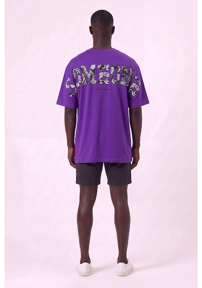 Blow Up Future Gen Günlük Spor Tişört Someone Mor Oversize 141850 Siyah