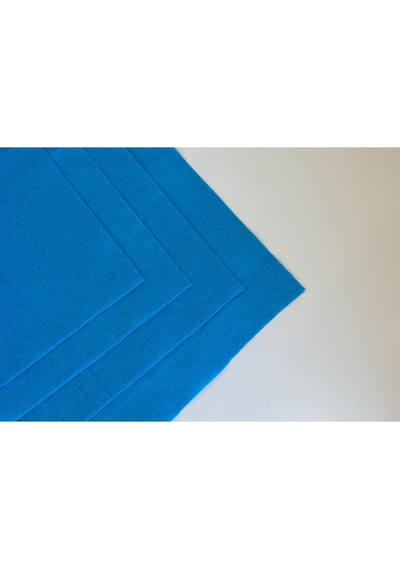 Mavi Renk Metrelik Ince Keçe Kumaş Keçe 1 Mm Aktivite Keçesi Renkli Keçe 1 Metre 100 Cm X 100 Cm