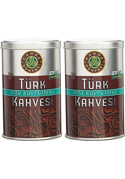 Kahve Dünyası Orta Kavrulmuş Türk Kahvesi Teneke 2 x 250 G