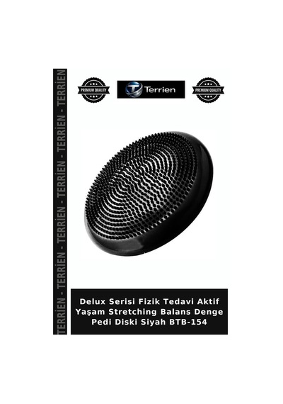 Delux Serisi Fizik Aktif Yaşam Stretching Balans Denge Pedi Diski Siyah Btb-154