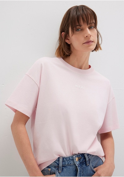 Mavi Kadın Mavı Baskılı Tişört Pink-a Boo 1612518-89200 Pembe