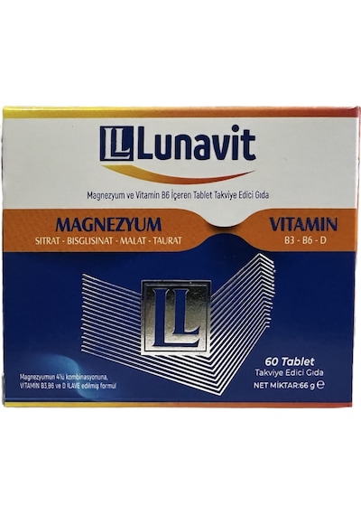 Lunavit Magnezyum Ve Vitamin 60 Tablet