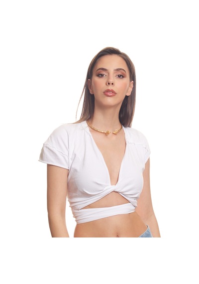 Labalaba Kadın Koçbaşı Uçlu Choker - Altın Altın