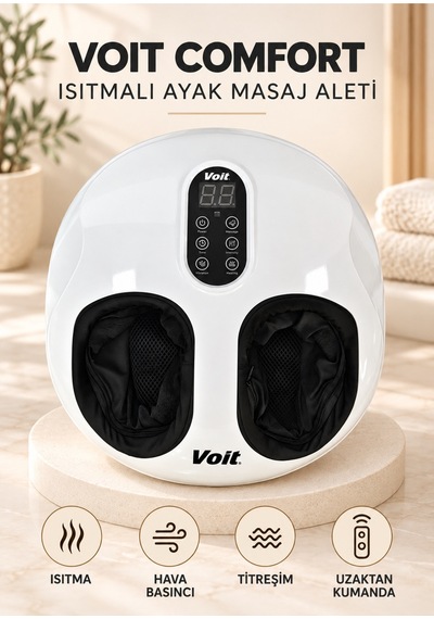 Comfort Isıtmalı Ayak Masaj Aleti Hava Basınçlı Titreşimli Uzaktan Kumandalı