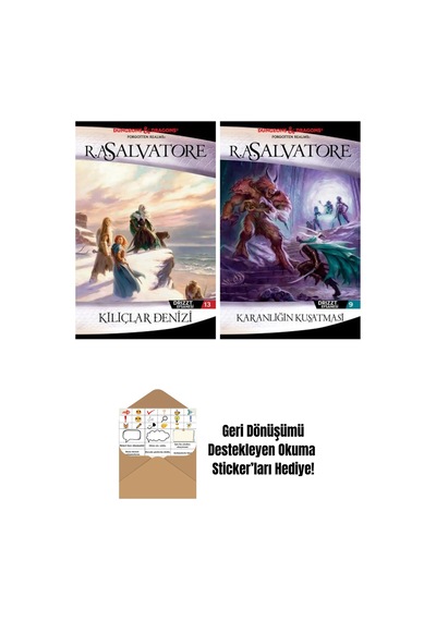 Kılıçlar Denizi Drizzt Efsanesi 13. Kitap + Karanlığın Kuşatması Drizzt Efsanesi 9. Kitap