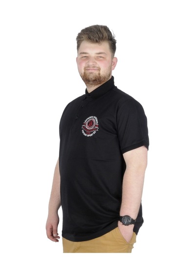 Mode Xl Büyük Beden T-Shirt Polo Los Angeles 22347 Siyah 001