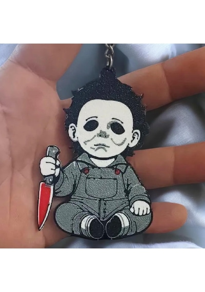 Michael Myers Sevimli Figür Karakter Anahtarlık Çok Renkli