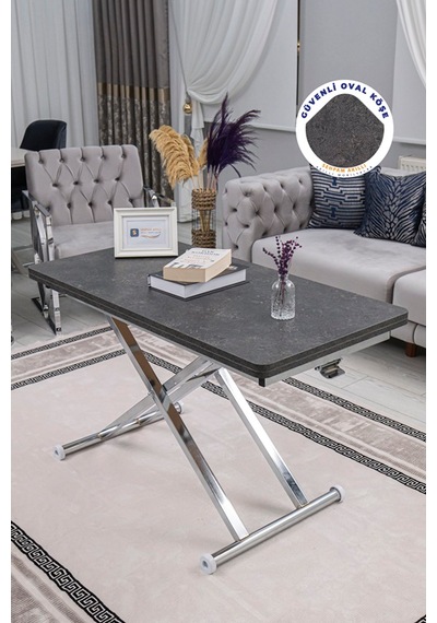 Home Üst Tabla Mdf Kartal Oval Köşe Alt Krom