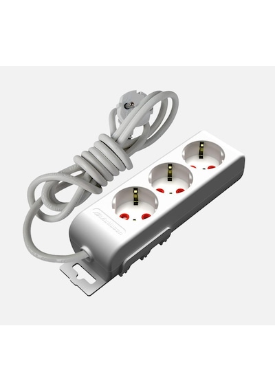 3'lü Topraklı Grup Priz Çocuk Korumalı 1 Metre