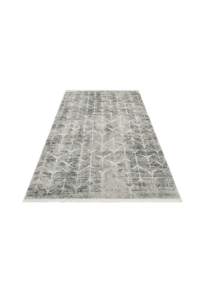 Grey Natural Overdyed Yumuşak İpeksi Tuşeli Halı