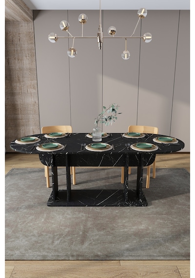 Modern 8 Kişilik Mutfak Yemek Masası %100 Mdf Mutfak Yemek Odası Masası Ym08 Royal Mermer Modern 8 Kişilik Mutfak Yemek Masası %100 Mdf Mutfak Yemek Odası Masası Ym08 Royal Mermer