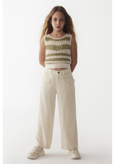 Nk Kids Kız Pantolon 24ynk56710 Krem
