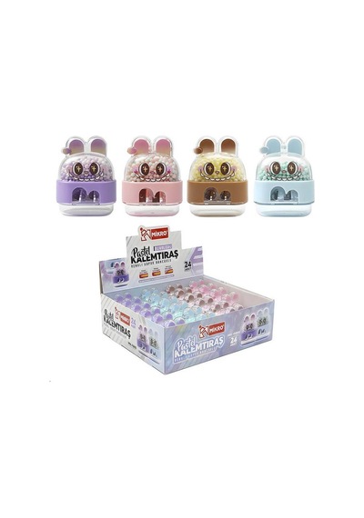 Mikro Mk-4065 Bubblebu Çift Biçakli Kalemtiraş - 24 Adet
