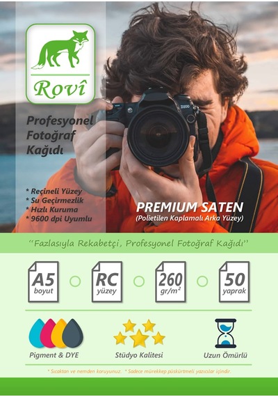Rovi Rapunzel Satin Fotoğraf Kağıdı 260Gsm 50Yp A5