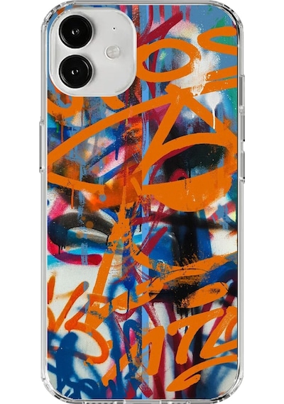 Apple Uyumlu iPhone 12 Mini Şeffaf Kılıf Graffiti 2 Tasarımlı