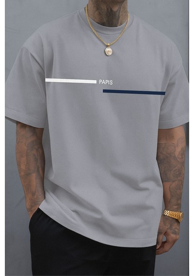 Paris Baskılı Unisex Tshırt Çok Renkli