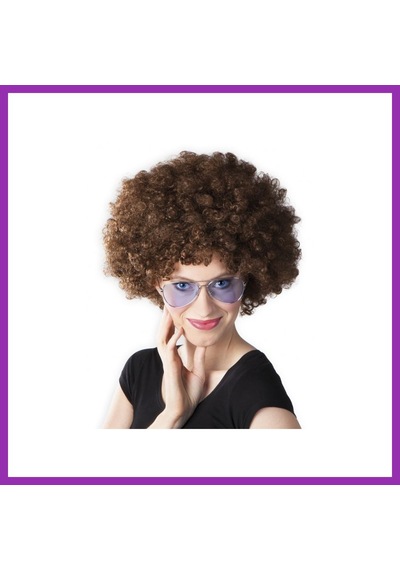 Bezos Kahve Renk Kıvırcık Afro Bonus Peruk Bty