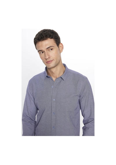 Tudors Erkek Modern Slim Fit Dar Kesim Uzun Kollu Pamuklu Kolay Ütü Armürlü Mavi Gömlek-31490-mavi Mavi Tudors Erkek Modern Slim Fit Dar Kesim Uzun Kollu Pamuklu Kolay Ütü Armürlü Mavi Gömlek-31490-mavi Mavi