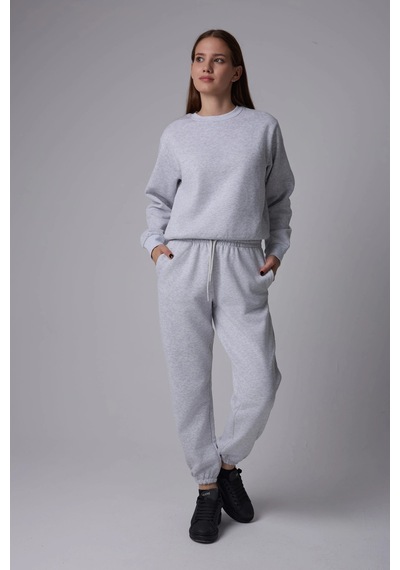 Defys Kadın Basic Sweat Gri Melanj - 747511219 Gri Melanj