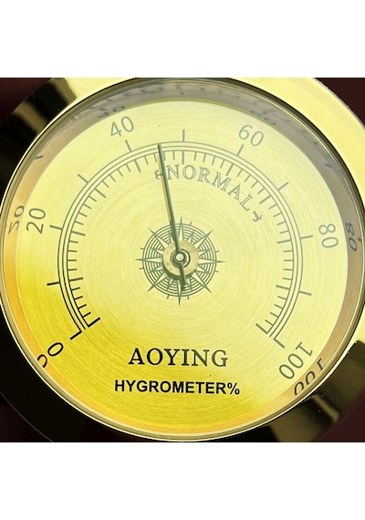 Analog Higrometre Nem Ölçer Humidor Puro Kutusu için Metal Çerçev N11.1835