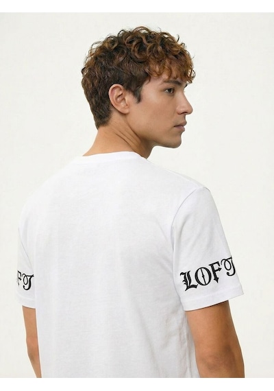LOFT Loose Fit Erkek Tshirt K.kol Lf2042372 Q1.v1 Beyaz
