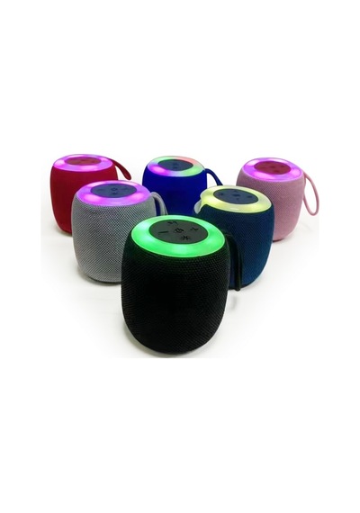 D10 Rgb Led Işıklı Bluetoth Speaker Hafıza Kartı Ve Usb Girişli Fm Radyolu Şarjlı Taşınabilir Hoparlör 5w