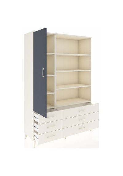 Hyperion Dolap 8 Raflı 6 Çekmeceli Tek Kapaklı 132x44x195 Aytaşı-antrasit/aytaşı Antrasıt/aytası Hyperion Dolap 8 Raflı 6 Çekmeceli Tek Kapaklı 132x44x195 Aytaşı-antrasit/aytaşı Antrasıt/aytası