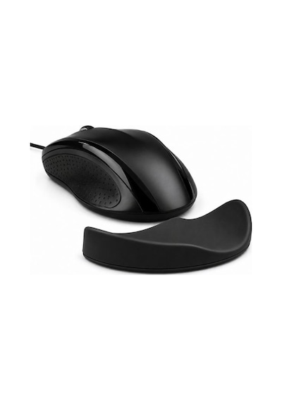 Silikon Fare Bilek Dayağı Koruyucu Ergonomik Mouse Pad Siyah Konforlu Ve Kaymaz Tasarım