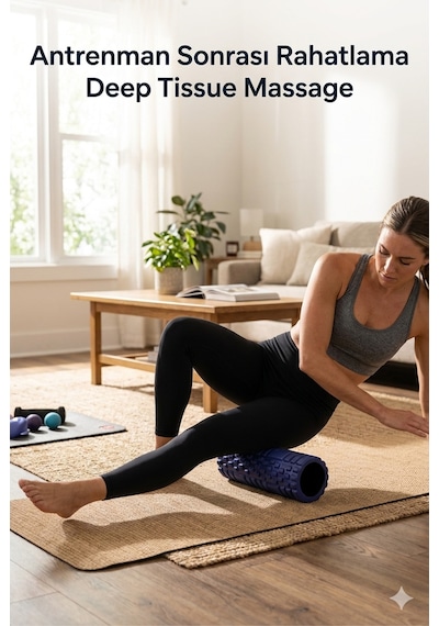 Foam Roller Masaj Rulosu Orta Sert Spor Sonrası Kas Gevşetici Yoga Pilates Fitness Masaj Köpüğü