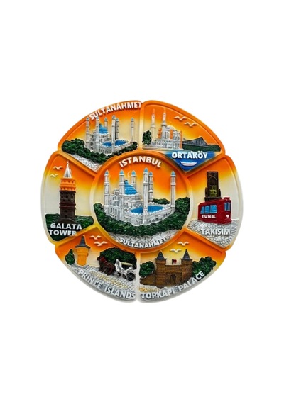 Sultanahmet Kabartmalı Dekoratif Tabak Masa Ve Duvar Dekor 18 Cm