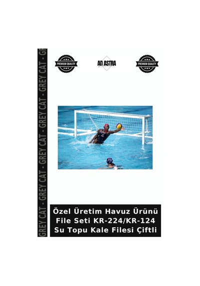 Özel Üretim Havuz Ürünü File Seti Kr-224/kr-124 Su Topu Kale Filesi Çiftli Çok Renkli