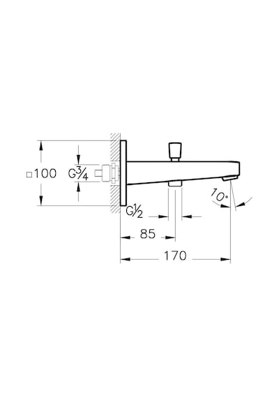 Artema Root Square Çıkış Ucu Krom A42740 Krom