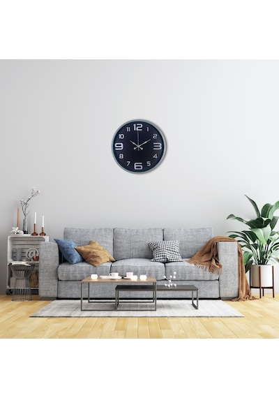 36 Cm Gri Dekoratif Duvar Saati Diğer 92425640