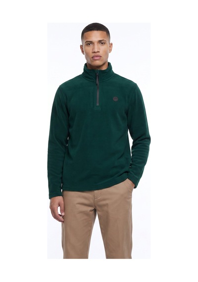 Discovery Expedition D5wm-swt3300 Yeşil Fermuarlı Basic Erkek Polar Sweatshırt Koyu Yeşil