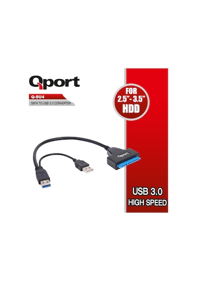 Qport Q-Su4 16 Cm Usb-2.5 3.5 Sata Disk Dönüştürücü