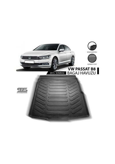 Volkswagen Passat B8 Bagaj Havuzu 2015 Sonrası Havuzlu Bagaj Paspası
