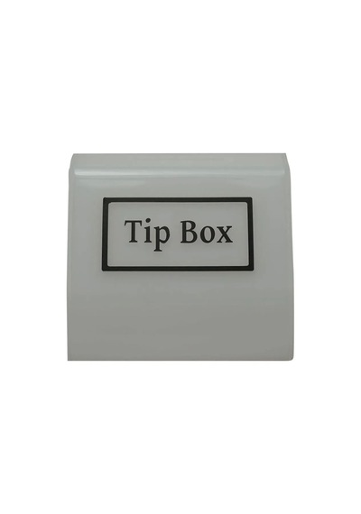 Karlobi - Pleksi Tip Box Bahşiş Kutusu Buz Beyazı 15x10x12 Cm