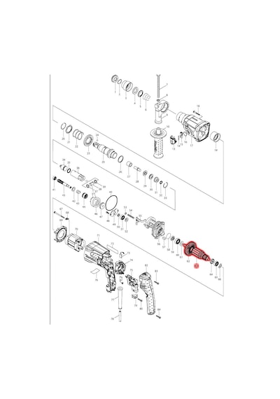 Makita HR2460 Endüvi Rotor Kollektör Ürün Kodu 515289-2