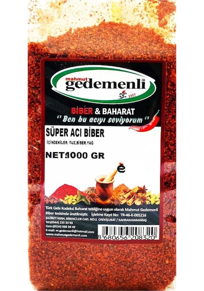 Mahmut Gedemenli Süper Acı Pul Biber 1 KG
