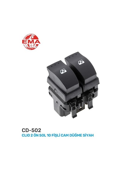 Ema Cd-502 Cam Açma Anahtarı Ön Sol Megane 2 10 Fişli Gri