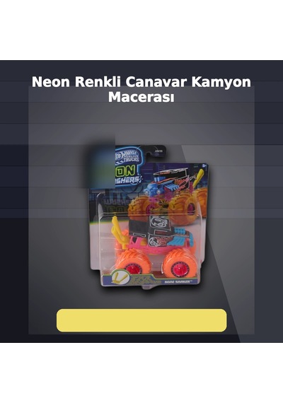 Jmv39 Neon Renkli 1:64 Ölçek Canavar Kamyon Monster Trucks Smashers Araç