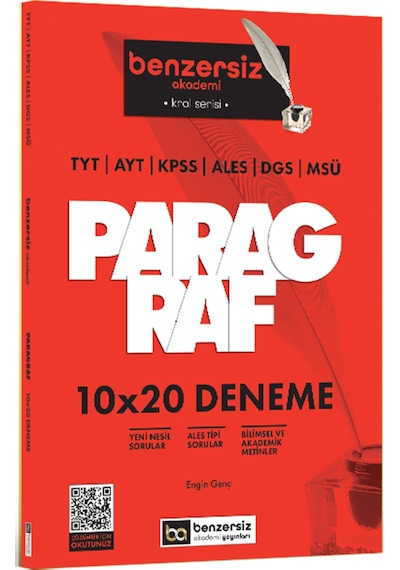 Tyt Ayt Kpss Ales Dgs Msü Benzersiz Paragraf 10x20 Deneme