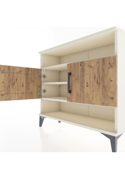 Arges Şifonyer 3 Raflı 2 Kapaklı 88x30x80 Aytaşı-çam Aytaşı